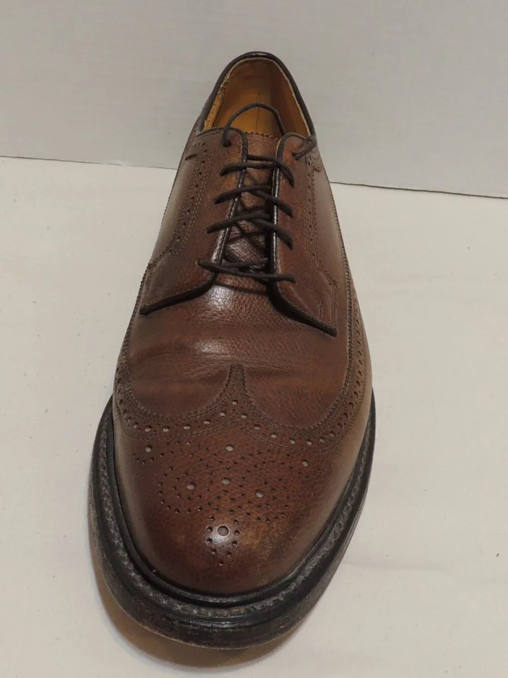 Florshiem Oxford Shoes Men 12 Brown Lace Up Business Wedding Interview Shoes